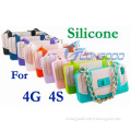 Cute Protable Hand Bag Handbag Soft Silicone Case Cover for iPhone 4 4s